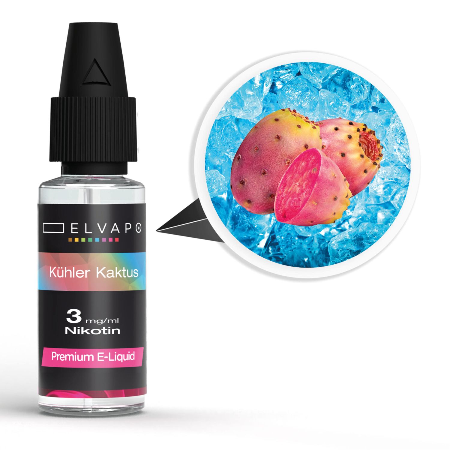 Elvapo Premium E-Liquid - Kühler Kaktus 3mg