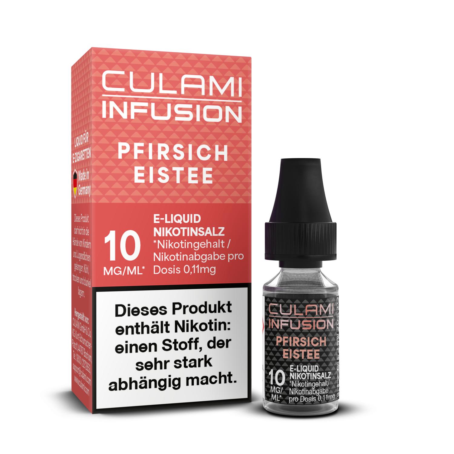 10ml Culami Infusion E-Liquid Pfirsich Eistee 10mg Nikotinsalz