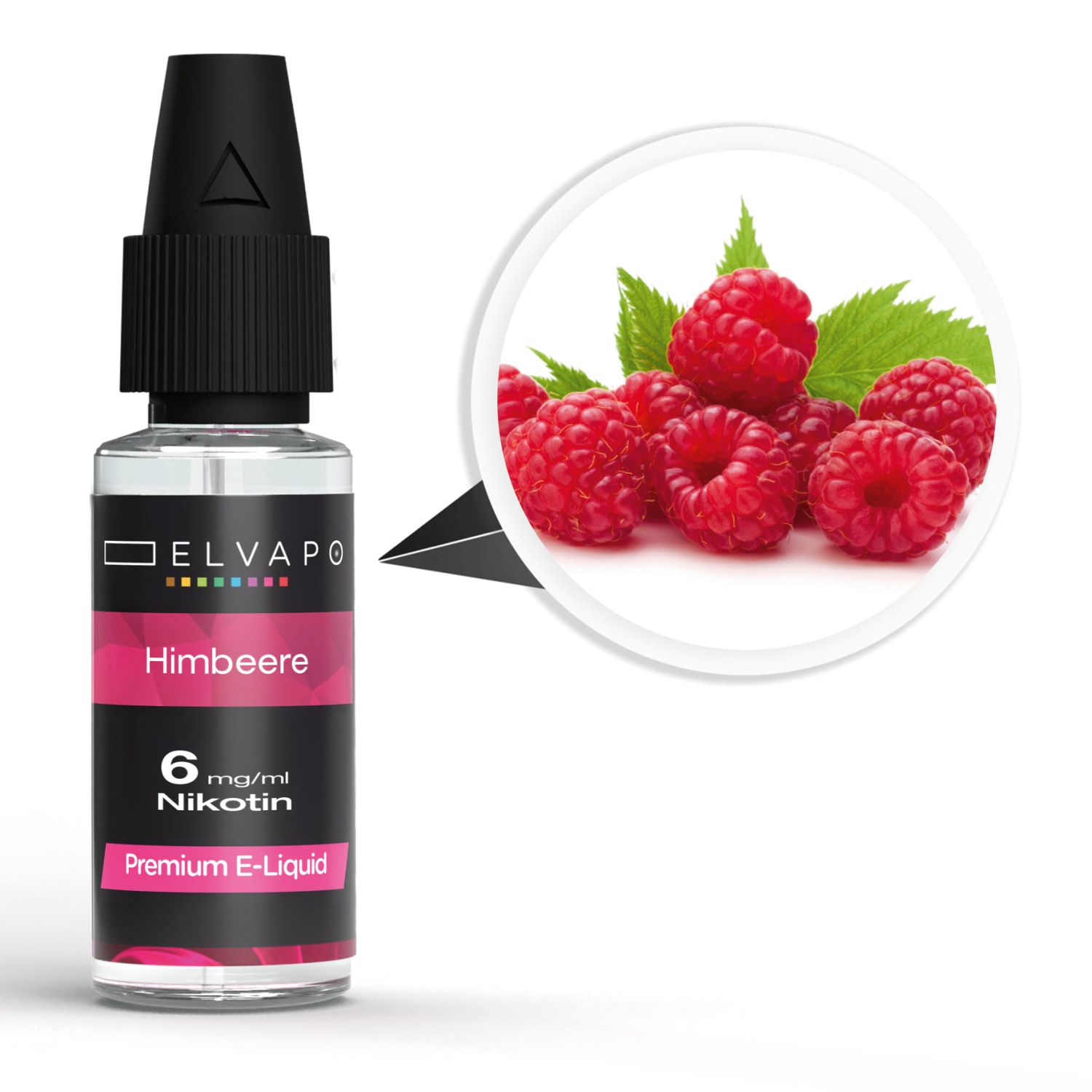 Elvapo Premium E-Liquid - Himbeere 6mg