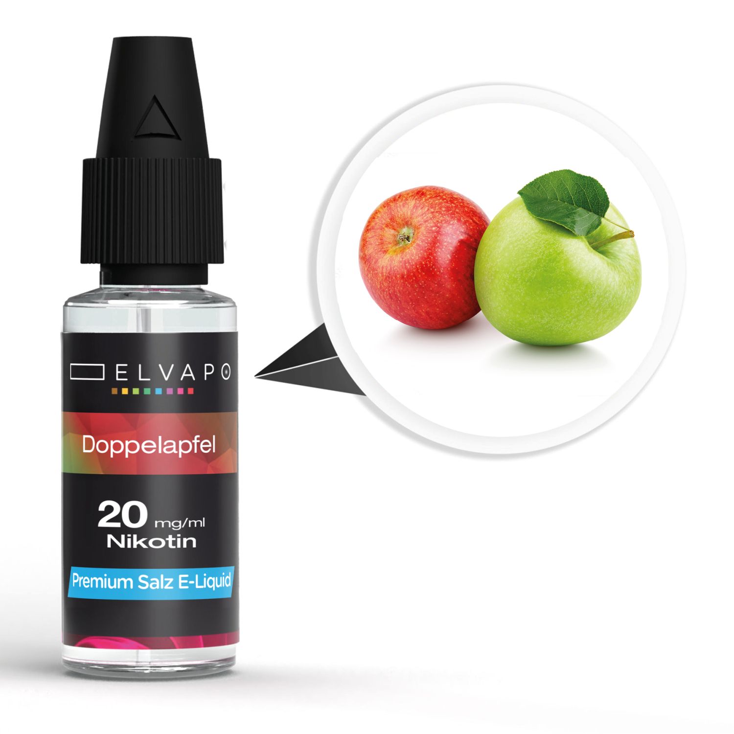 Elvapo Premium Nikotinsalz E-Liquid - Doppelapfel 20mg