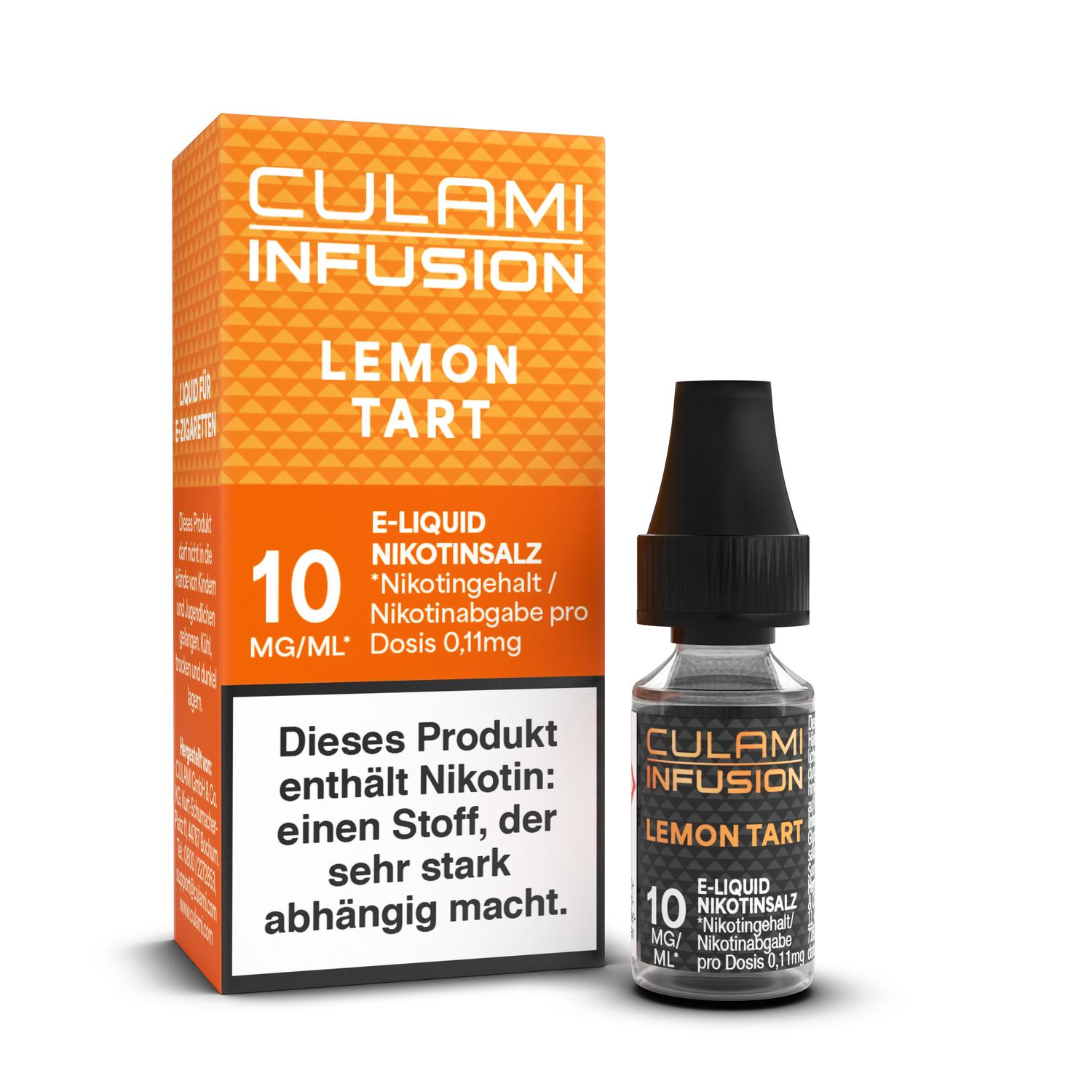 10ml Culami Infusion E-Liquid Lemon Tart 10mg Nikotinsalz