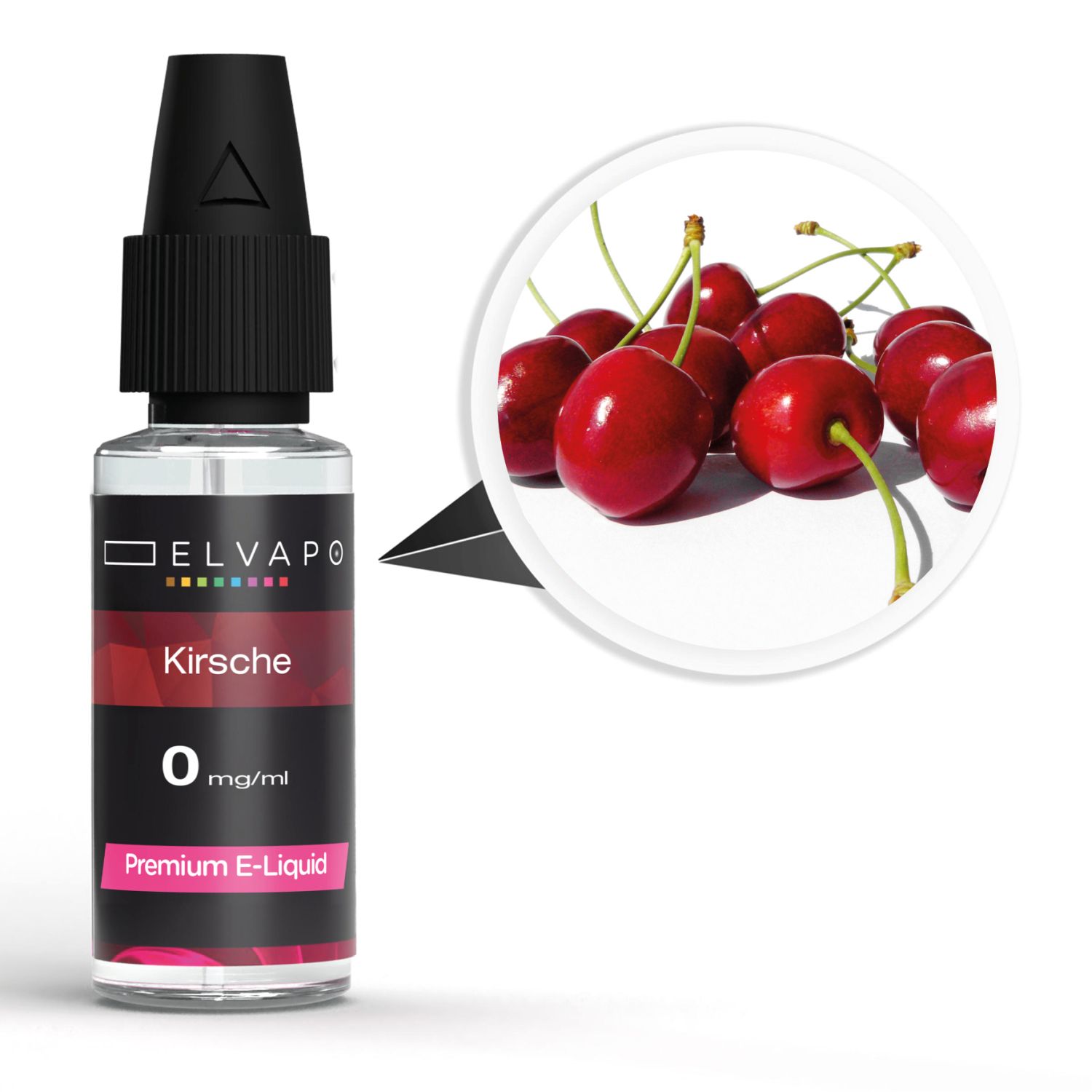 Elvapo Premium E-Liquid - Kirsche 0mg