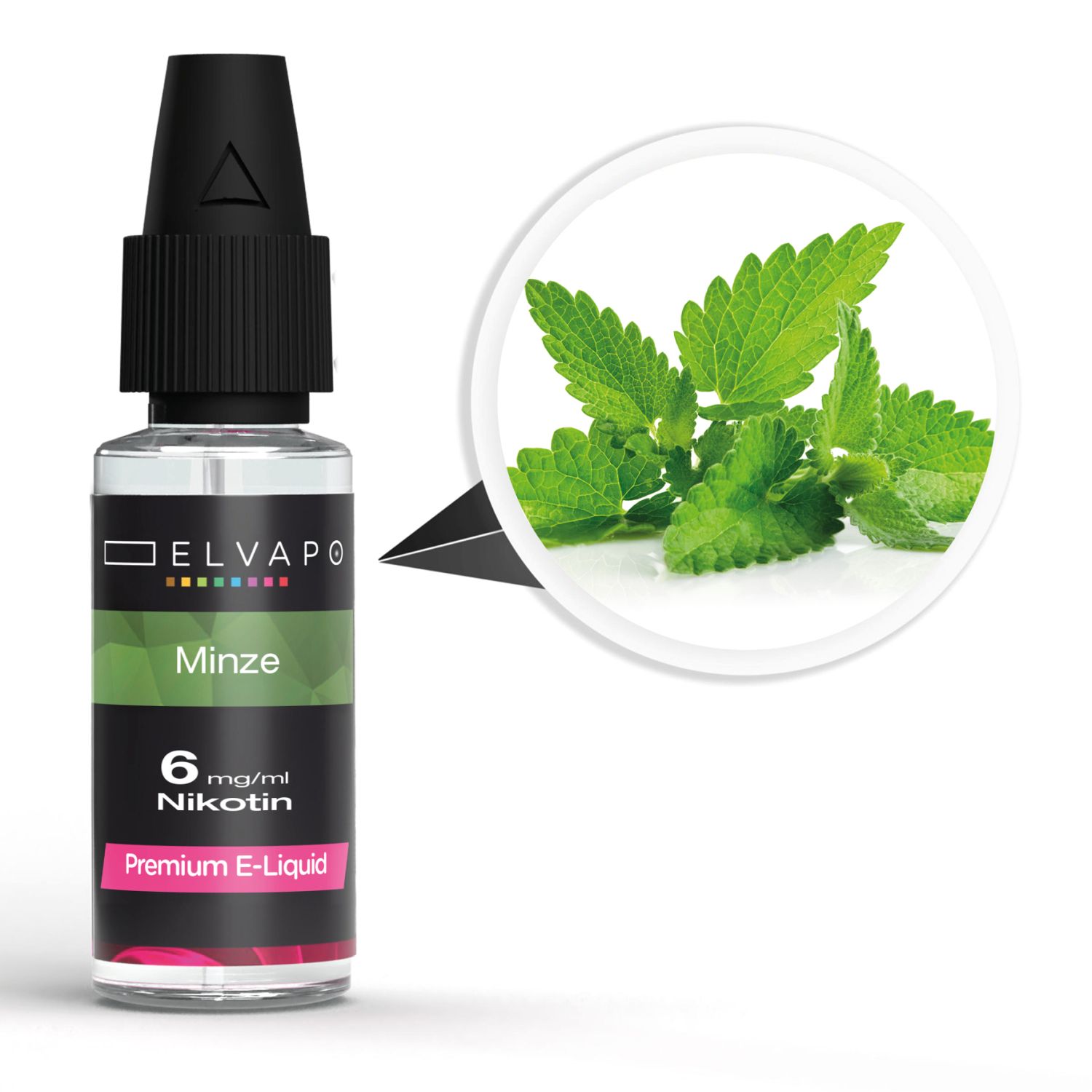 Elvapo Premium E-Liquid - Minze 6mg