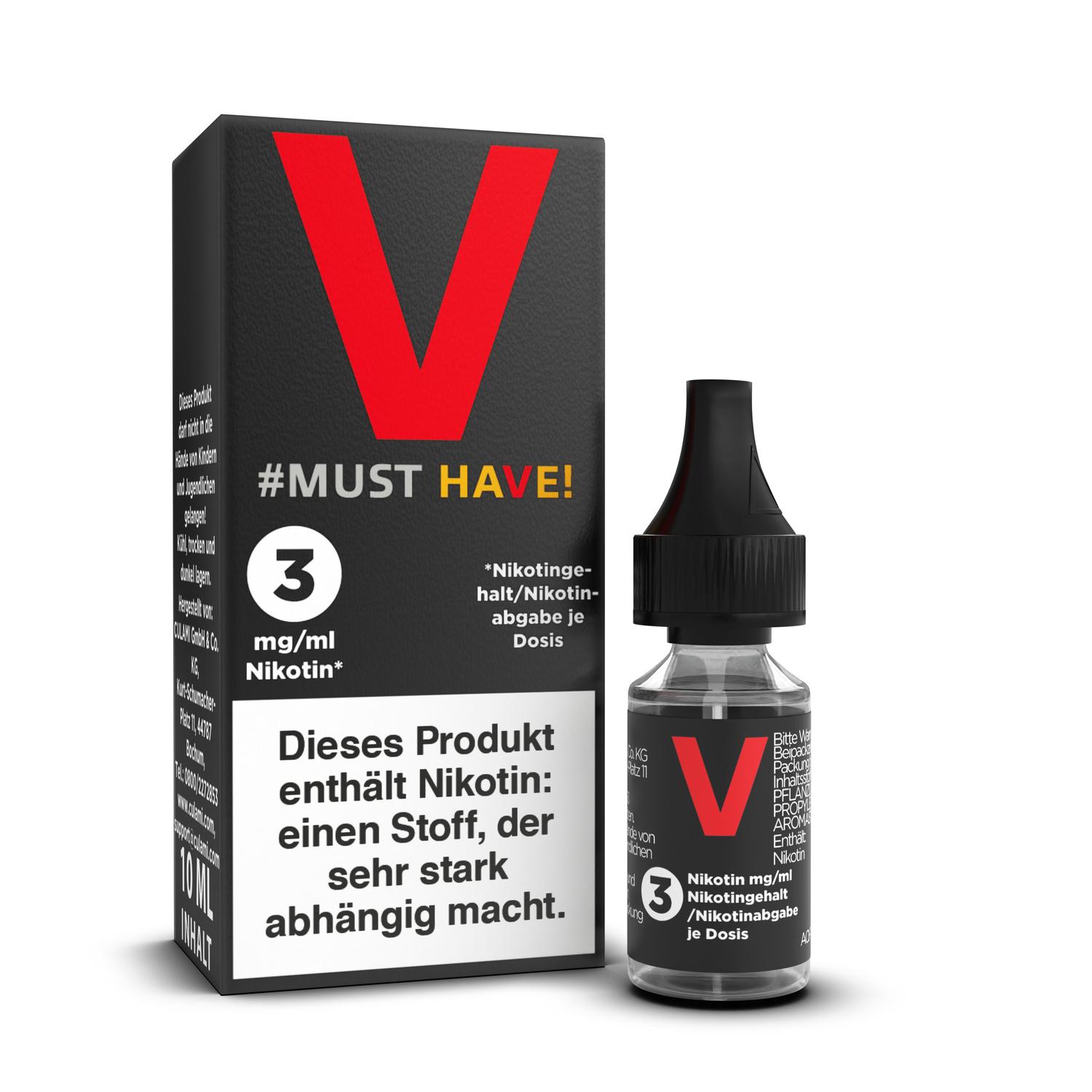 10ml Must Have E-Liquid - V - 3mg