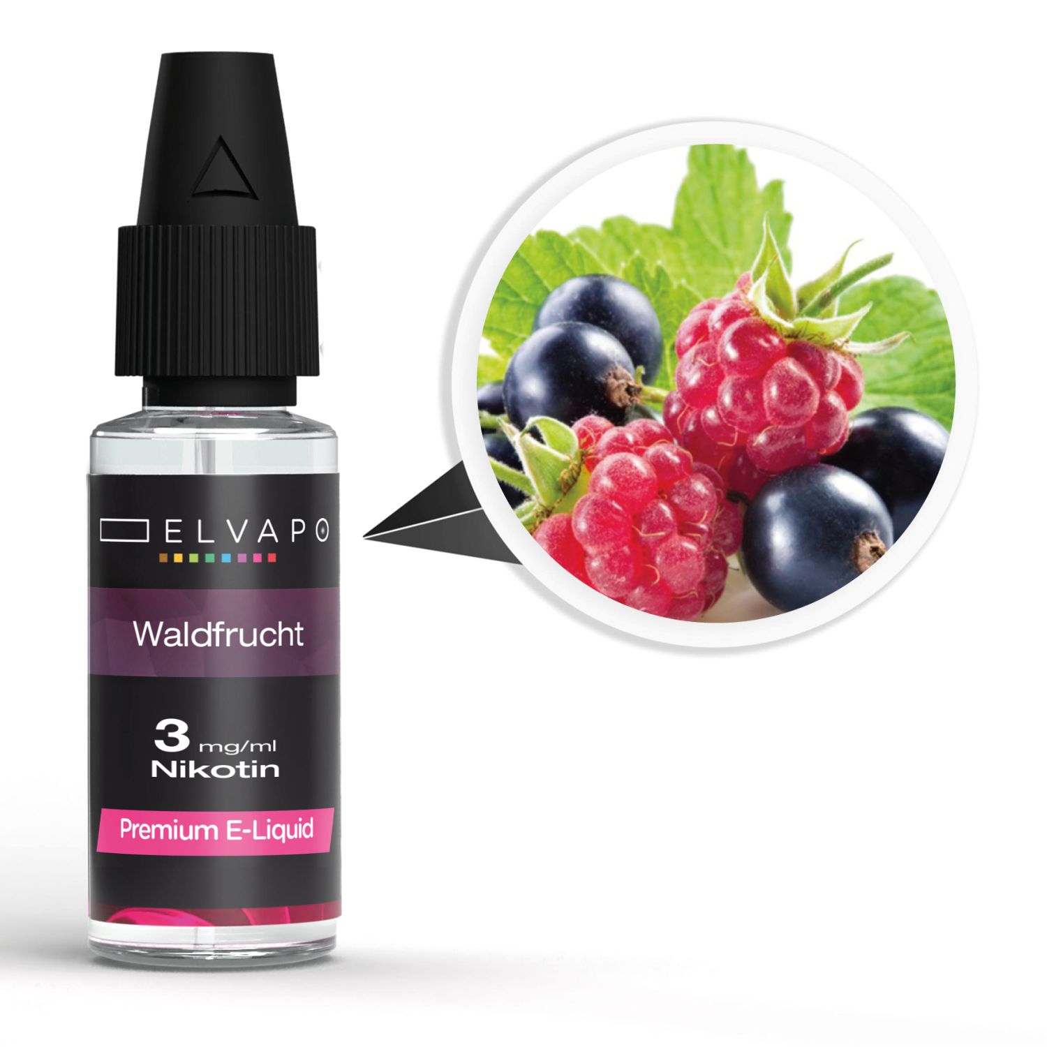 Elvapo Premium E-Liquid - Waldfrucht 3mg