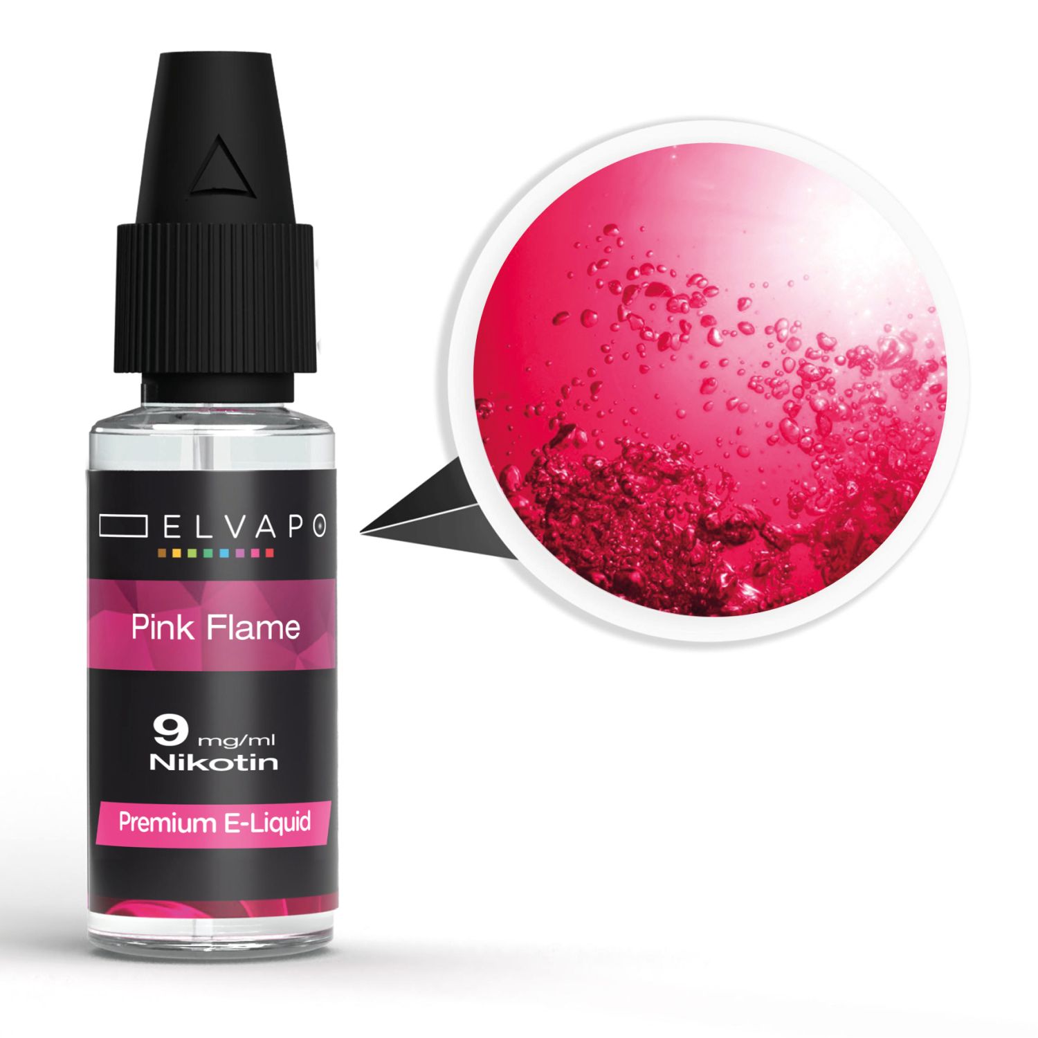 Elvapo Premium E-Liquid - Pink Flame (Energy) 9mg