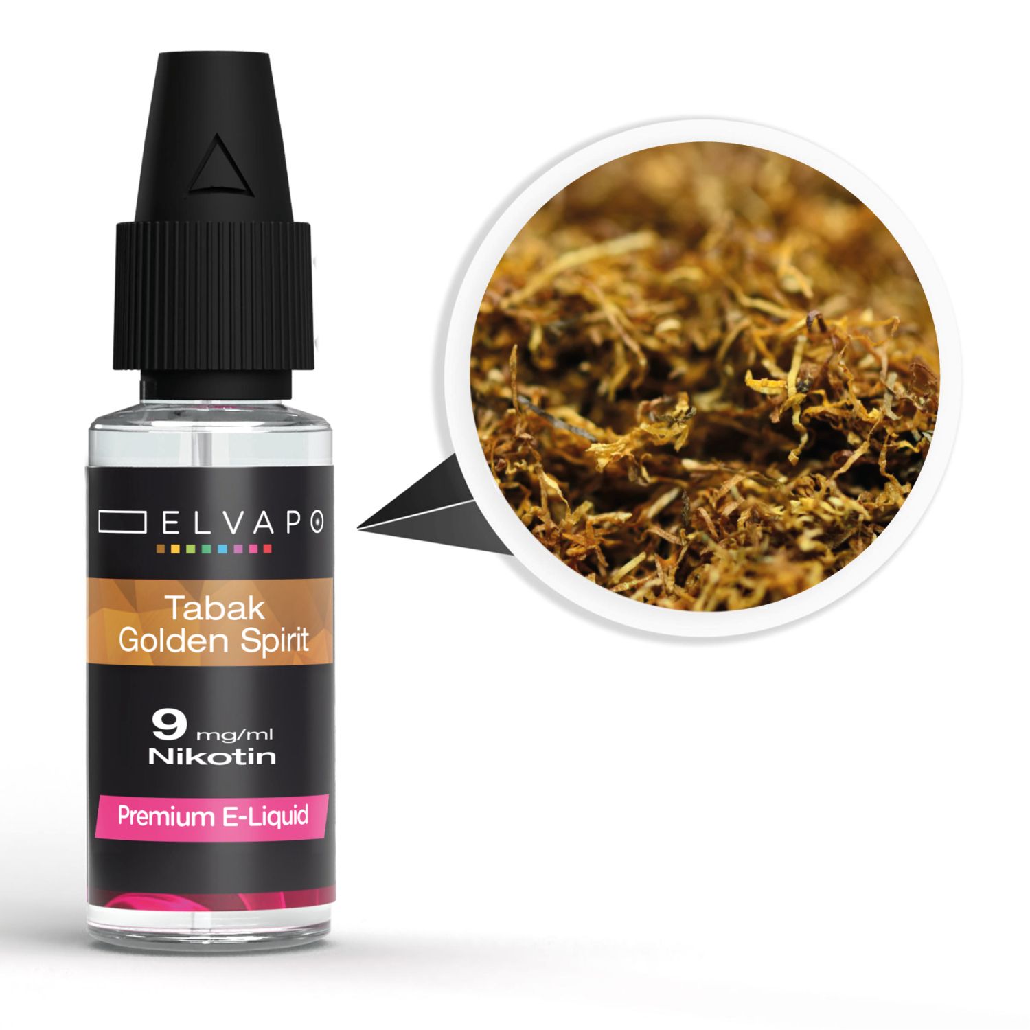 Elvapo Premium E-Liquid - Tabak - Golden Spirit 9mg