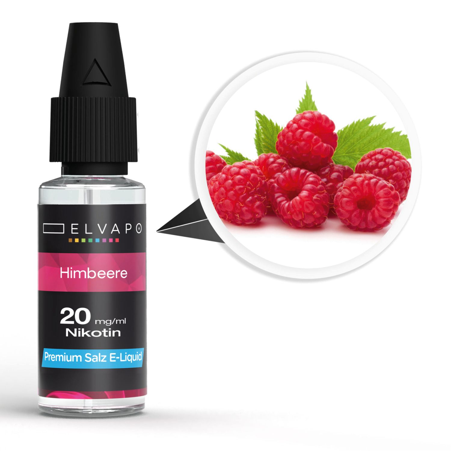 Elvapo Premium Nikotinsalz E-Liquid - Himbeere 20mg