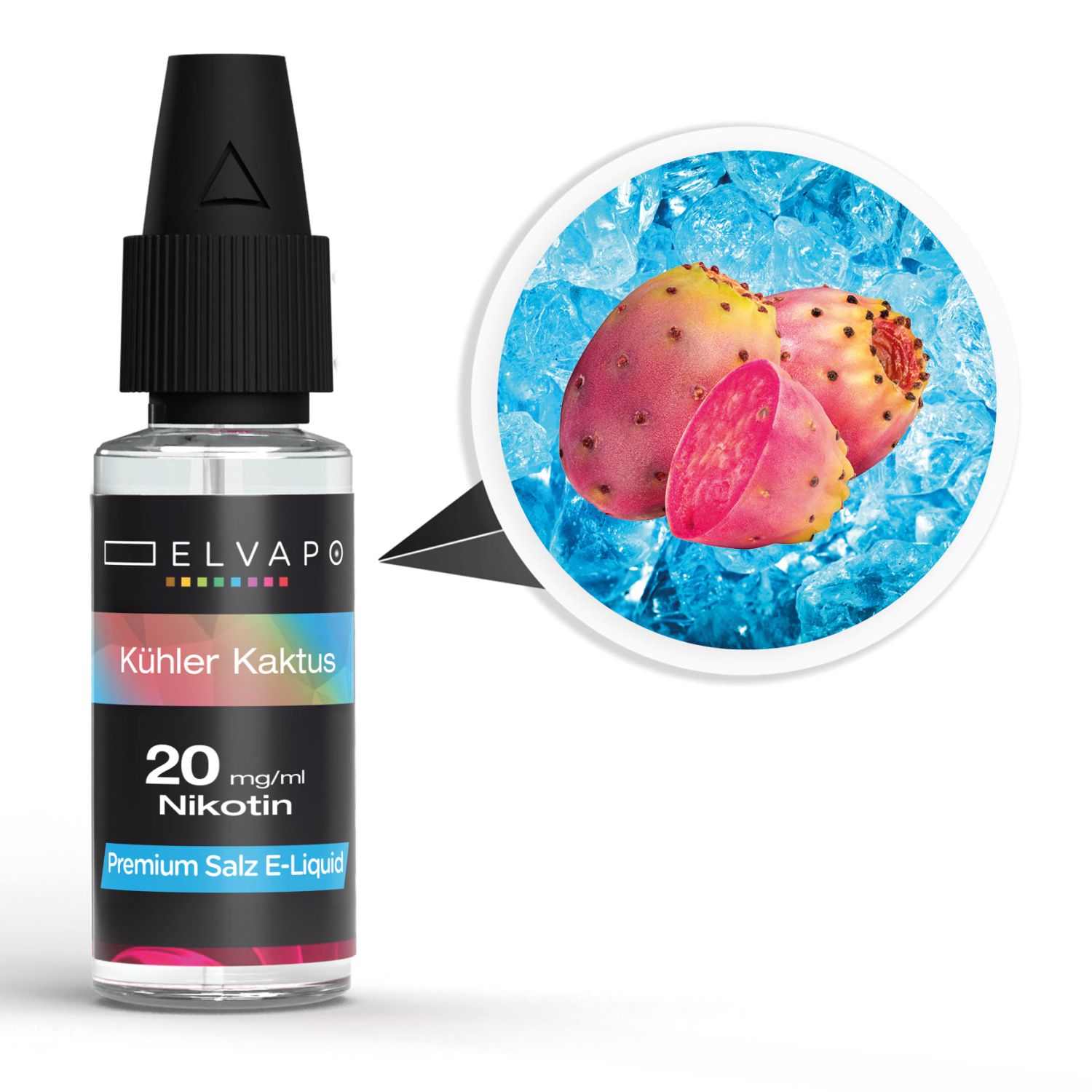 Elvapo Premium Nikotinsalz E-Liquid - Kühler Kaktus 20mg