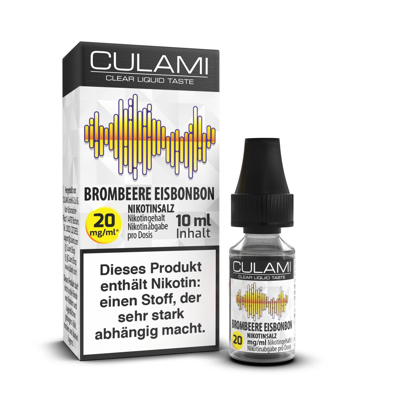 10ml Culami E-Liquid Brombeere Eisbonbon 20mg Nikotinsalz