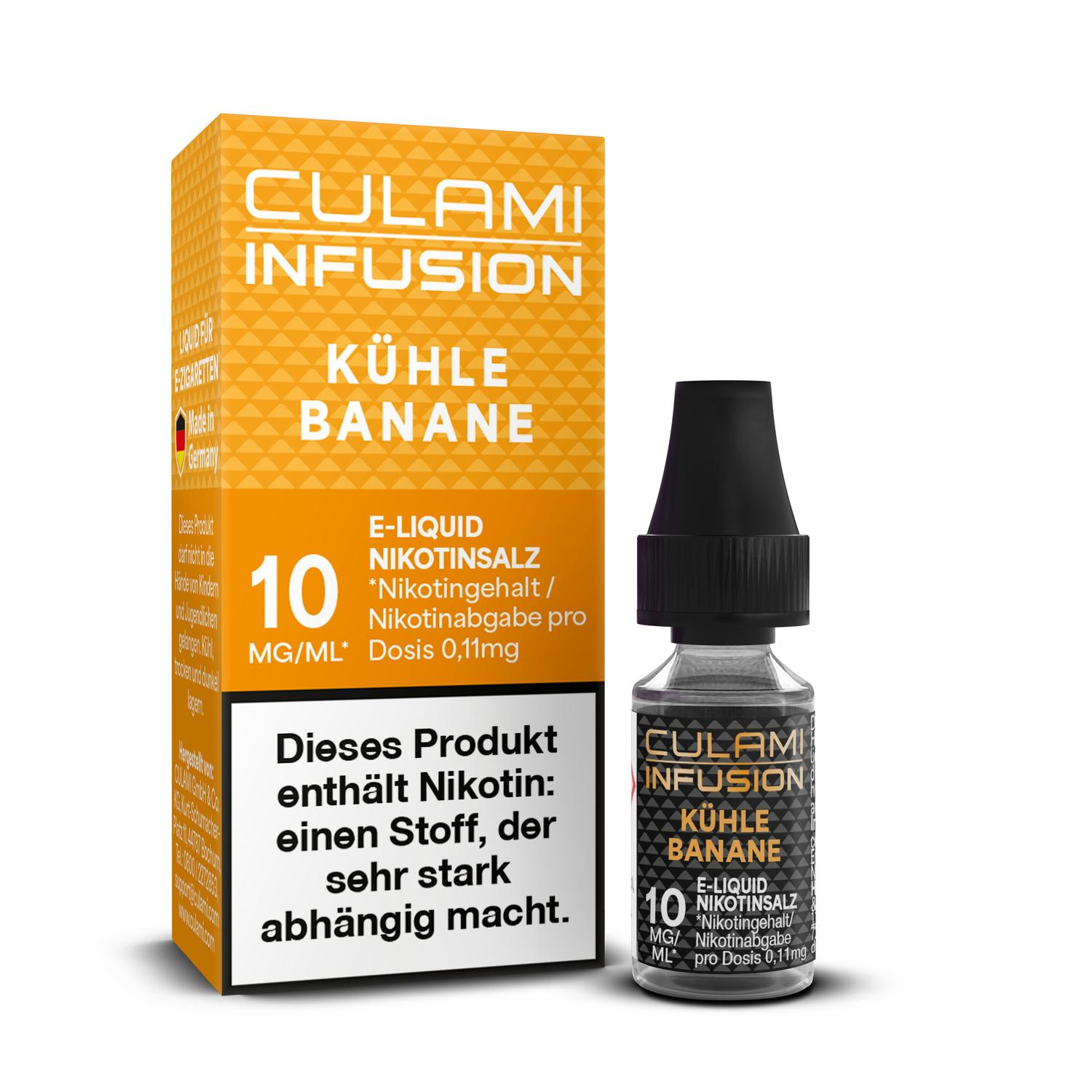 10ml Culami Infusion E-Liquid Kühle Banane 10mg Nikotinsalz