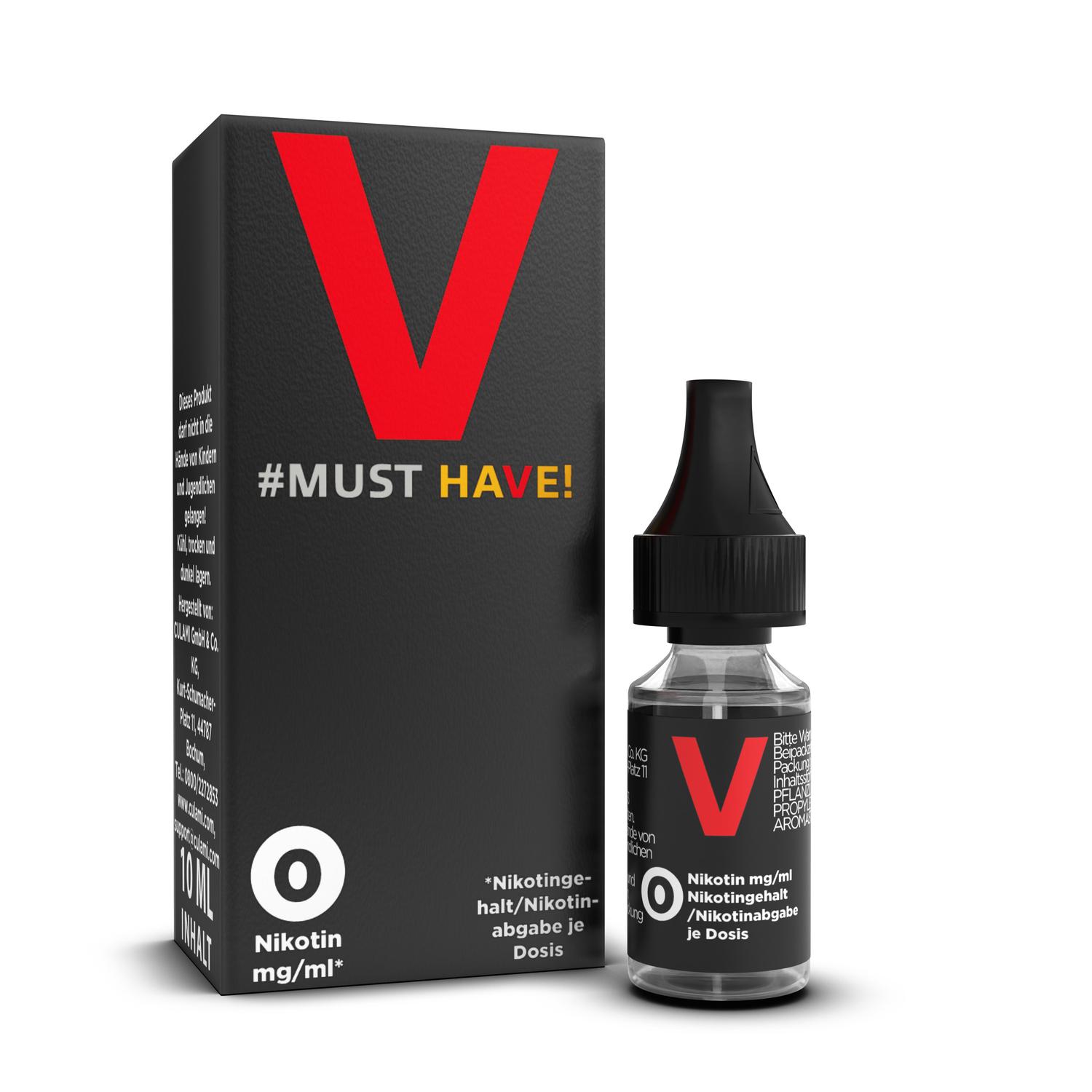 10ml Must Have E-Liquid - V - 0mg