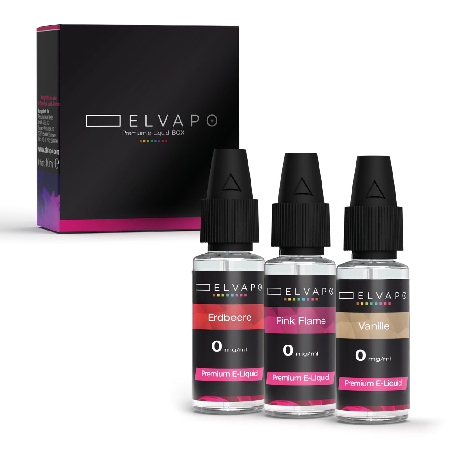 3 x 10ml Premium e-Liquid-BOX - Süße Versuchung - Liquid Probierset 0mg