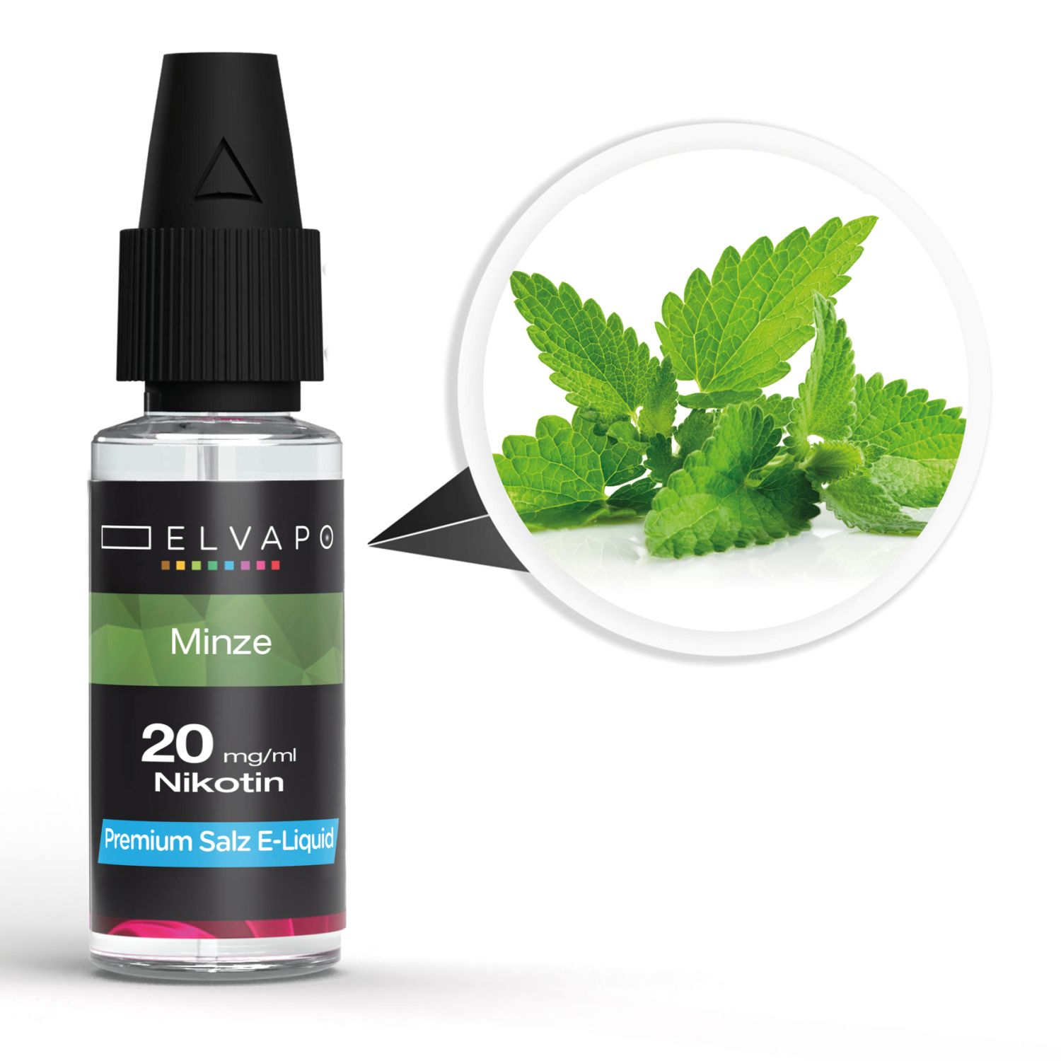 Elvapo Premium Nikotinsalz E-Liquid - Minze 20mg