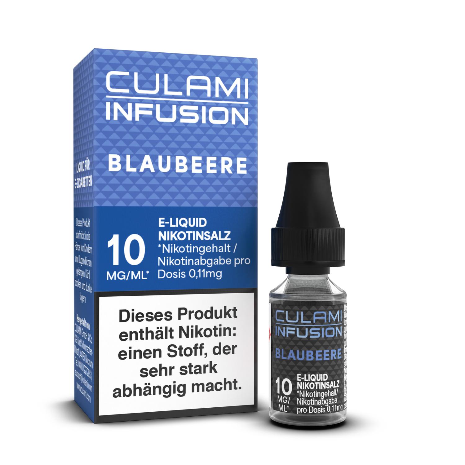 10ml Culami Infusion E-Liquid Blaubeere 10mg Nikotinsalz