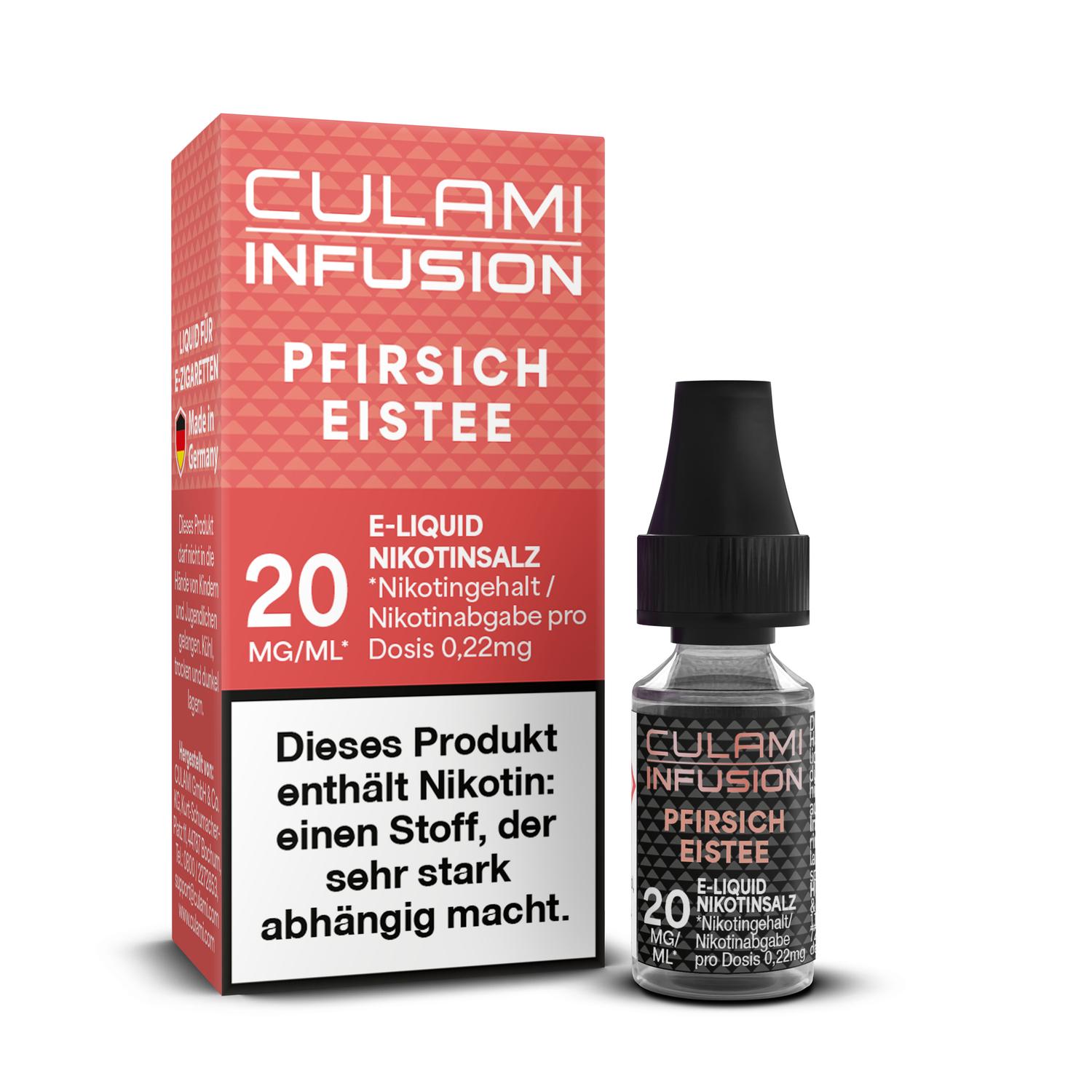 10ml Culami Infusion E-Liquid Pfirisch Eistee 20mg Nikotinsalz